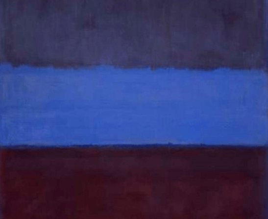Tara Lloyd No 61 painting of blue block colors